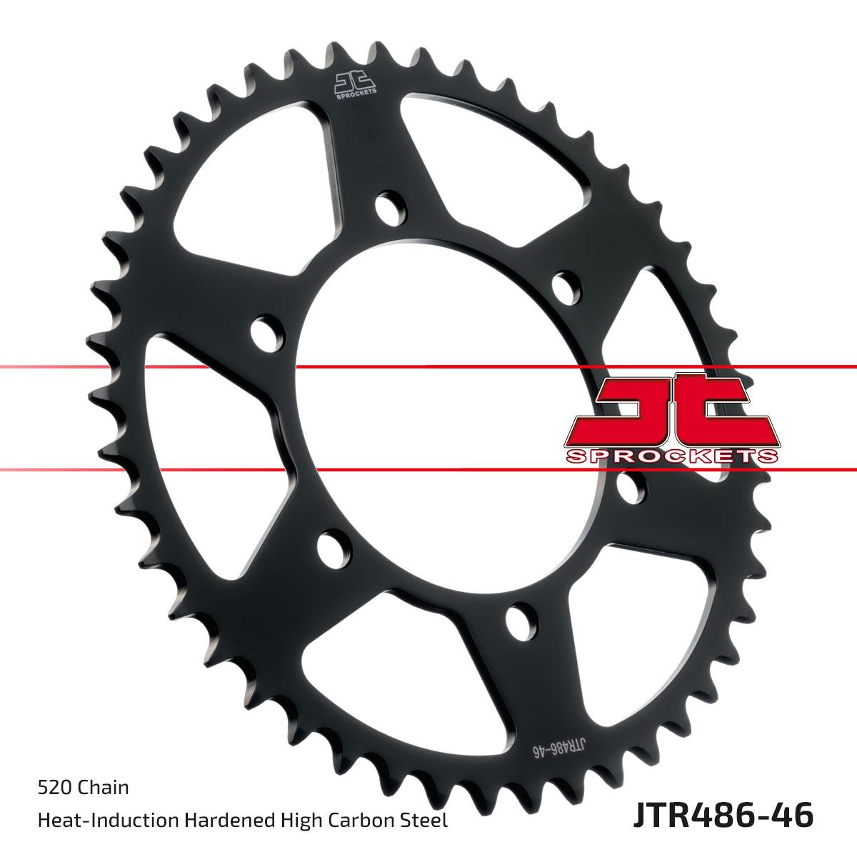Lánckerék hátsó, 520-as lánchoz, JTR486.46