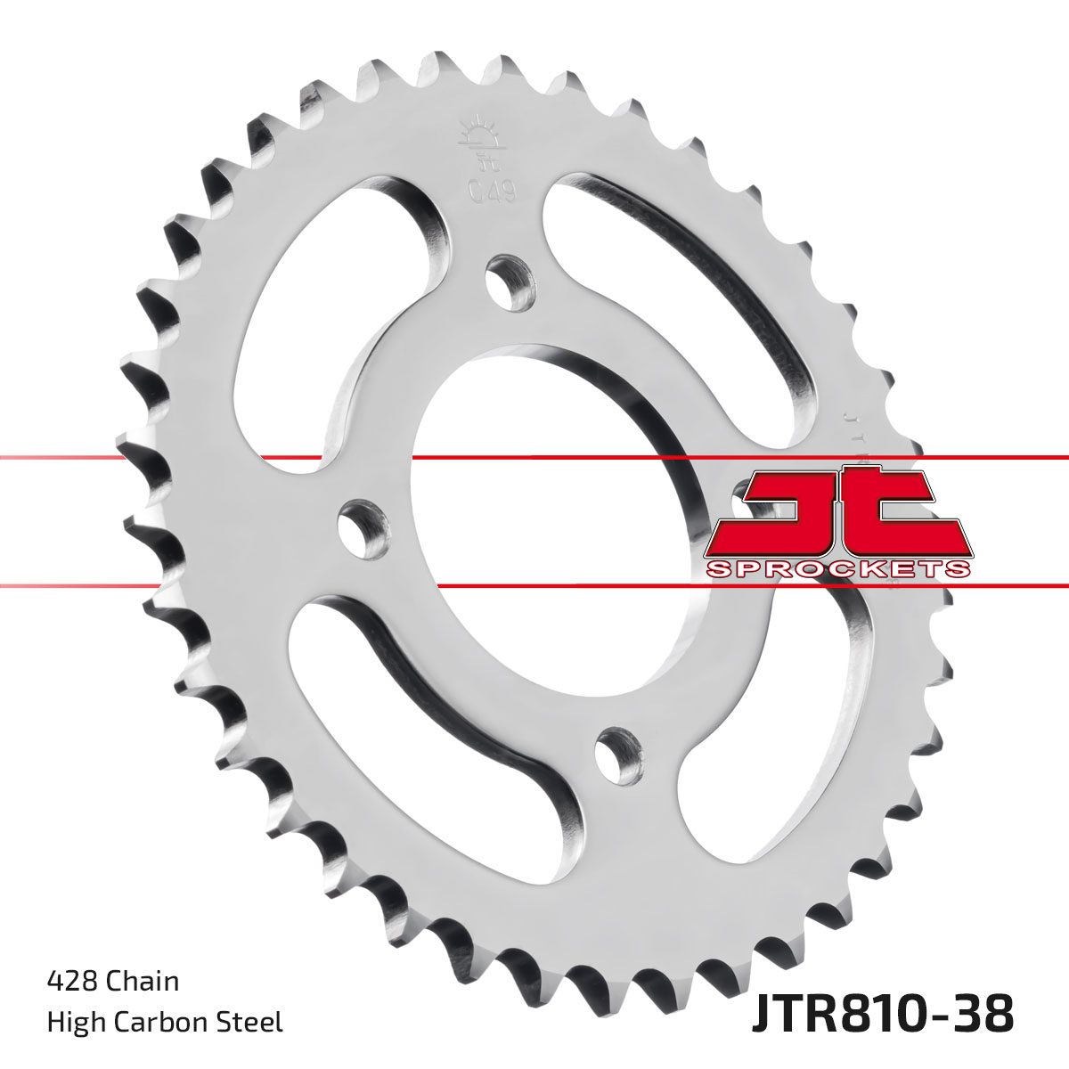 Lánckerék hátsó, 428-as lánchoz, JTR810.38