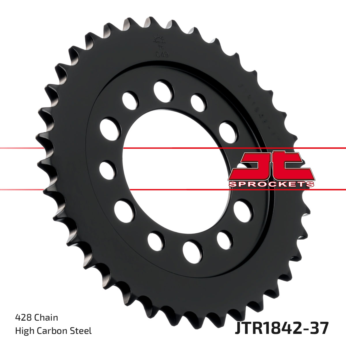 Lánckerék hátsó, 428-as lánchoz, JTR1842.37