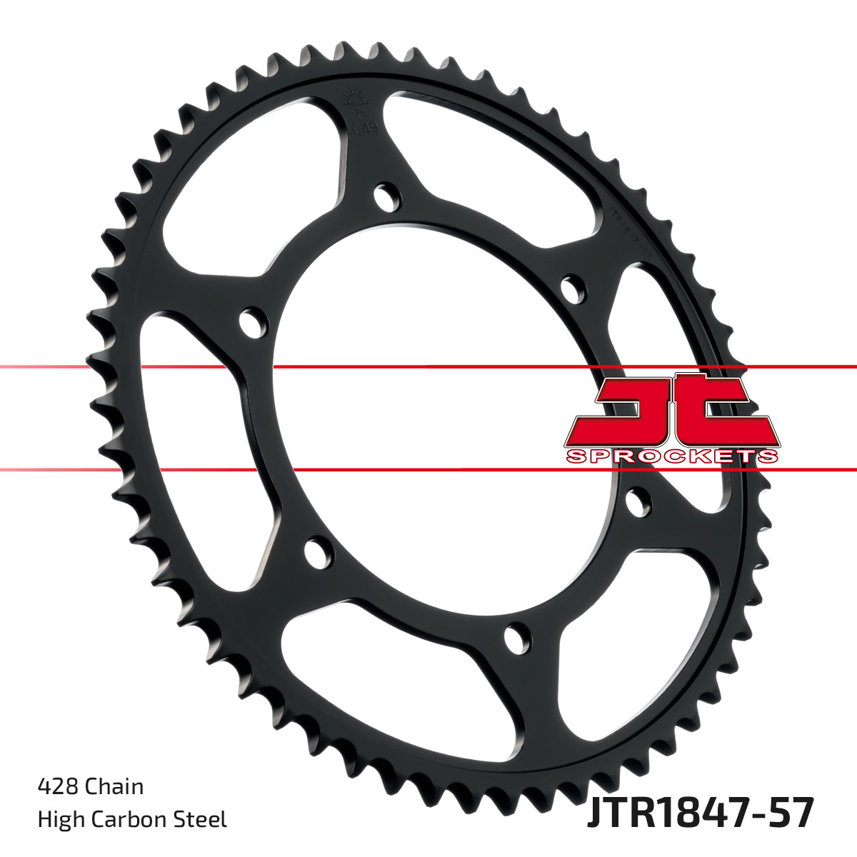 Lánckerék hátsó, 428-as lánchoz, JTR1847.57