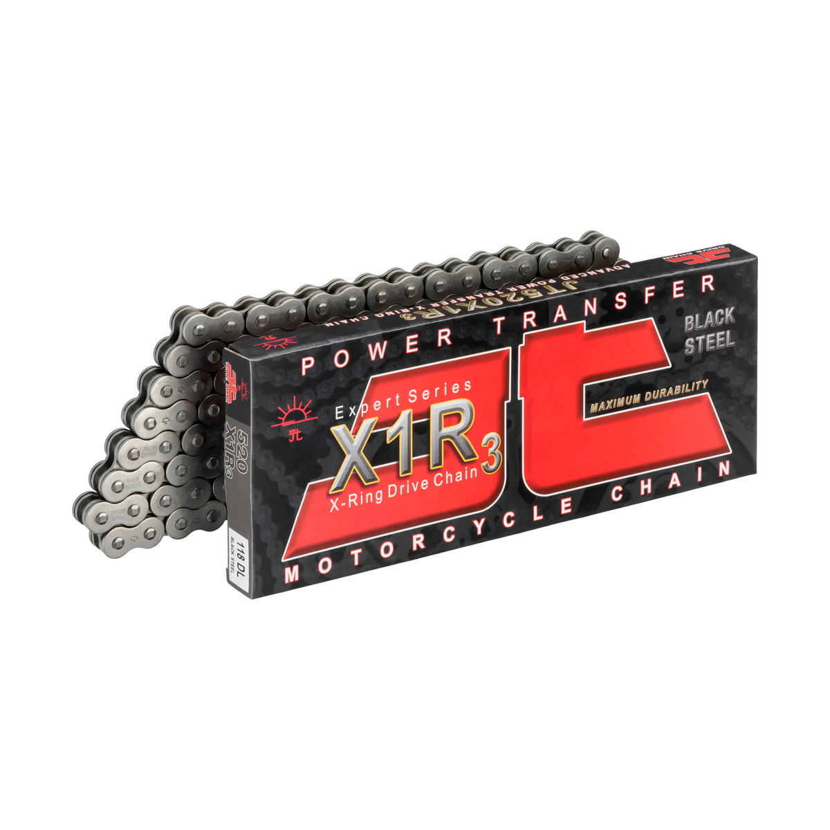 Lánc JTC520X1R3/088, 80LE-ig, 520-as 088-szemes, X gyűrűs, nittelő és patent szemes, Road, Off Road, Cross, ATV,
