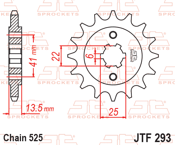 Lánckerék első, 525-ös lánchoz, JTF293.