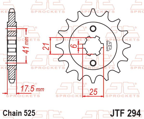 Lánckerék első, 525-ös lánchoz, JTF294.