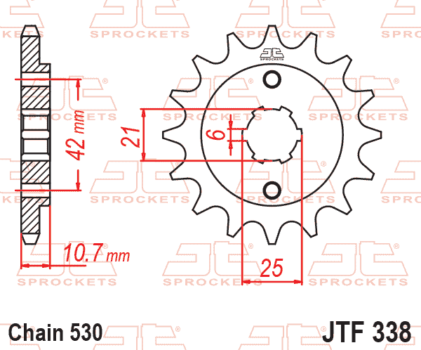 Lánckerék első, 530-as lánchoz, JTF338.